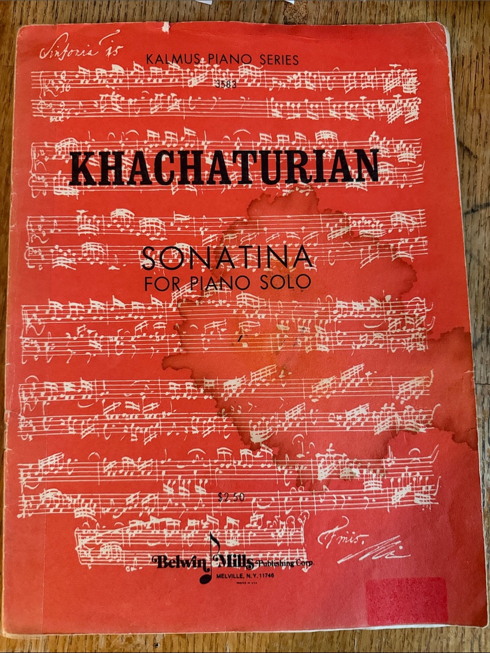 Khachaturian Sonatina for Piano Solo - Red Cover ()